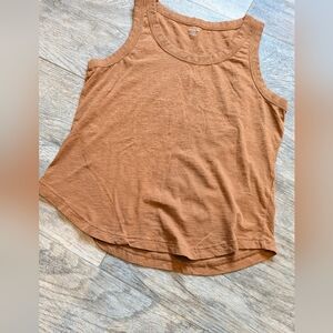 Madewell Women's Sleeveless Orange/ Brown Tank Top